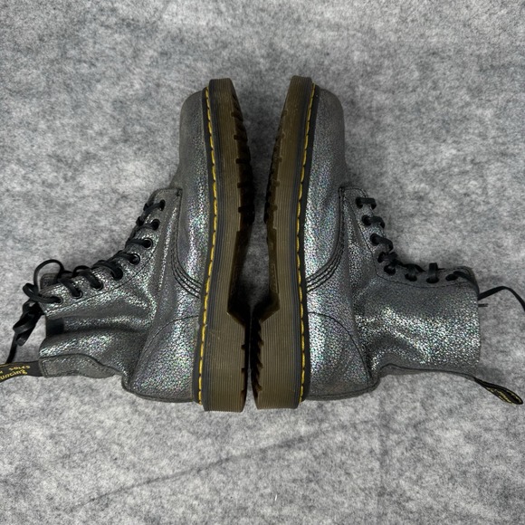 Dr. Doc Martens Boots Pascal Metallic 37 EU Womens 6 US Combat Iridescent 1460 - Picture 12 of 14